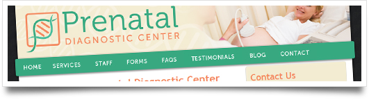 Website Design for Prenatal Diagnostic Center - Jackson Mississippi Website Design for Prenatal Diagnostic Center - Jackson Mississippi
