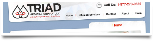Website Design for Triad Medical Supply - Ridgeland Mississippi Website Design for Triad Medical Supply - Ridgeland Mississippi