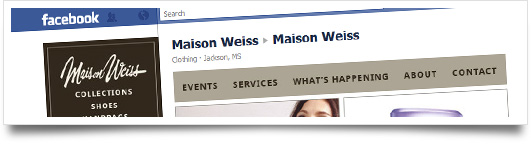 Think Webstore launches Maison Weiss Facebook Web Presence!